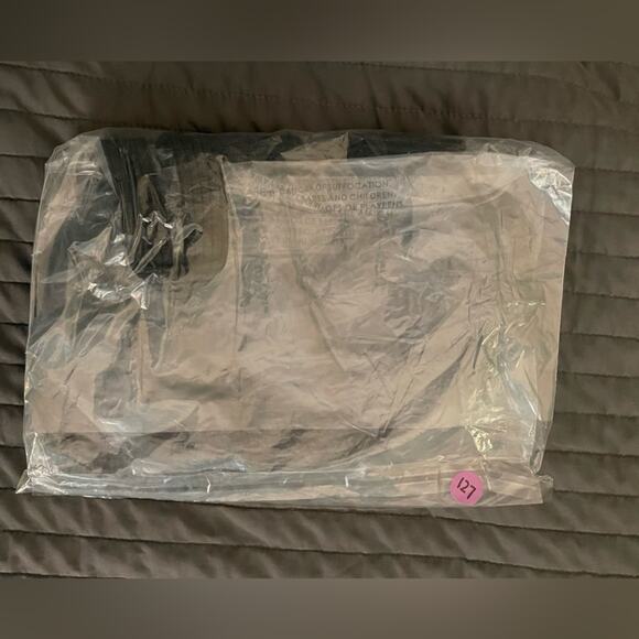 WeWoreWhat Halter Bandeau Cris Cross Crop Charcoal Black Tie Bra S NWT Revolve - Picture 4 of 7